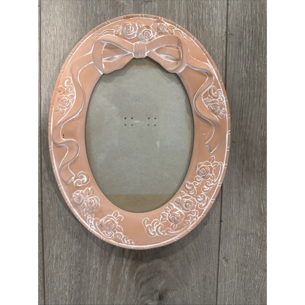 Terracotta Oval Frame Tabletop Vintage Terragrafics 5x7